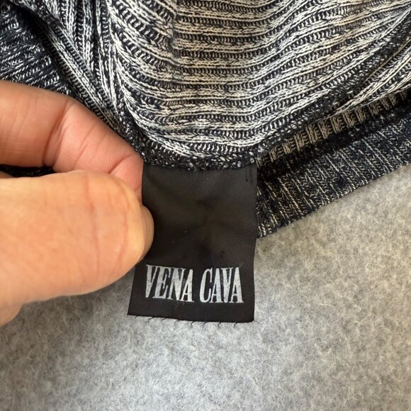 Vena Cava Womens Tank Midi Dress Blue White Ribbed V- Neck Tie Waist Size XS (?) - Picture 5 of 16